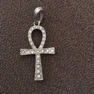 Rhinestone Ankh Charm